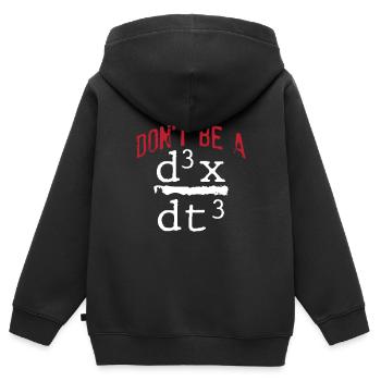 Drôle nerd math physique blague maths geek - Sweat Premium à capuche zippé enfant bio - noir - Dos - AI Model Kid Male (0cm)