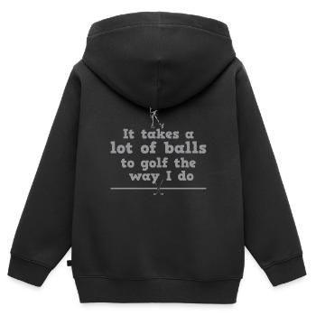 Golf golf father golf player - Kids Premium Organic Zip-up Hoodie - black - Back - AI Model Kid Male (0cm)