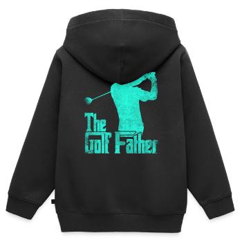 Golf golf father golf player - Kids Premium Organic Zip-up Hoodie - black - Back - AI Model Kid Male (0cm)