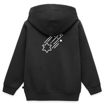 Étoiles Étoile filante Créez votre propre astérisque - Sweat Premium à capuche zippé enfant bio - noir - Dos - AI Model Kid Male (0cm)