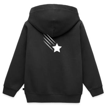 Étoiles Étoile filante Créez votre propre astérisque - Sweat Premium à capuche zippé enfant bio - noir - Dos - AI Model Kid Male (0cm)