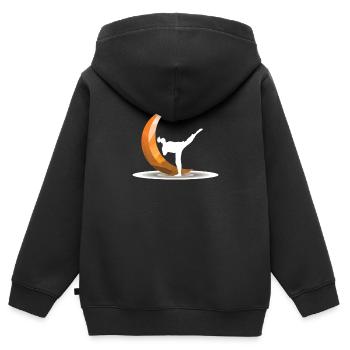 Taekwondo Korea Wettkampf - Kinder Premium Organic Zip Hoodie - Schwarz - Hinten - AI Model Kid Male (0cm)