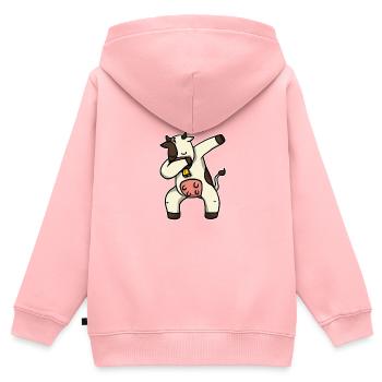 Funny Dabbing Cow Dab Dance Cattle Lover Gift - Kids Premium Organic Zip-up Hoodie - rose - Back - AI Model Kid Female (0cm)