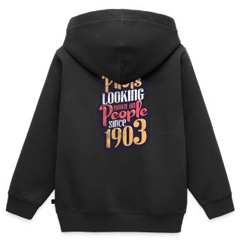 Pilot - Kinder Premium Organic Zip Hoodie - Schwarz - Hinten - AI Model Kid Male (0cm)