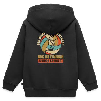 Beach Volleyball Spieler Geschenk I Volleyballer - Kinder Premium Organic Zip Hoodie - Schwarz - Hinten - AI Model Kid Male (0cm)
