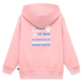 Achillesferse Griechische Mythology Griechenland - Kinder Premium Organic Zip Hoodie - Rosa - Hinten - AI Model Kid Female (0cm)