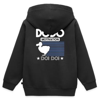 Dodo Dodos Extinct Ornithology - Kids Premium Organic Zip-up Hoodie - black - Back - AI Model Kid Male (0cm)