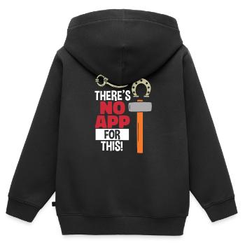 Forge smith forgeron métier métier métal - Sweat Premium à capuche zippé enfant bio - noir - Dos - AI Model Kid Male (0cm)