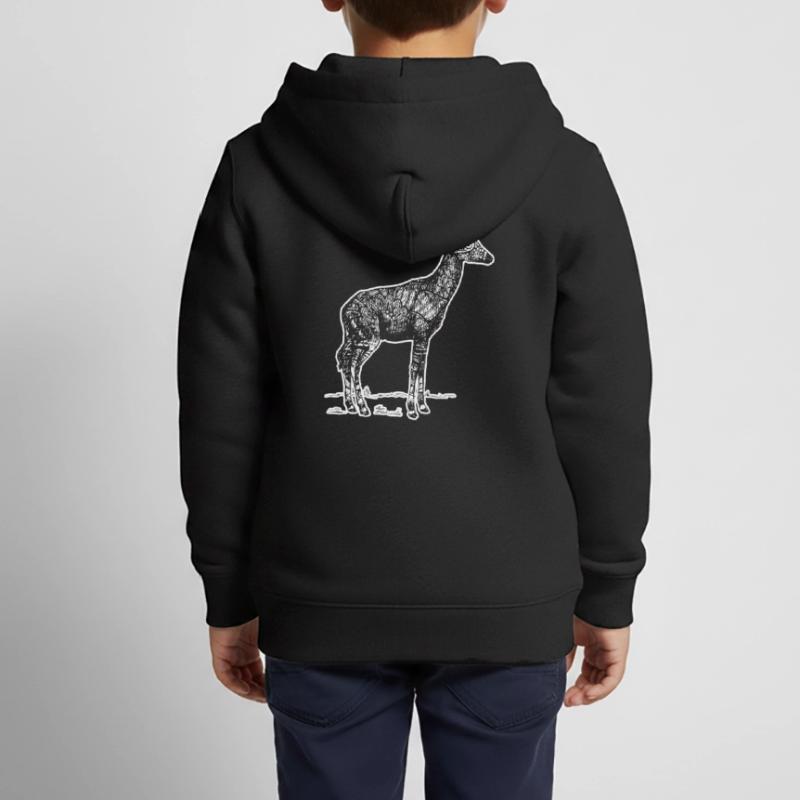 Okapi Okapi Floral Pattern Kids Premium Organic Zip-up Hoodie