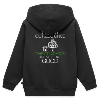 Programmeur Idée cadeau drôle - Sweat Premium à capuche zippé enfant bio - noir - Dos - AI Model Kid Male (0cm)