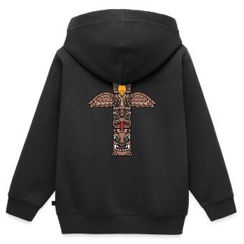 indianer indianer kopfschmuckIndianer Kostüm - Kinder Premium Organic Zip Hoodie - Schwarz - Hinten - AI Model Kid Male (0cm)