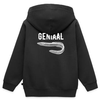 geniAAL lustiges AAL Motiv AAl Wortspiel - Kinder Premium Organic Zip Hoodie - Schwarz - Hinten - AI Model Kid Male (0cm)