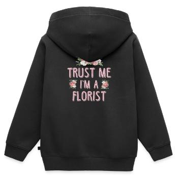 Blumenfee Florist Floristin Floristik Blumen - Kinder Premium Organic Zip Hoodie - Schwarz - Hinten - AI Model Kid Male (0cm)