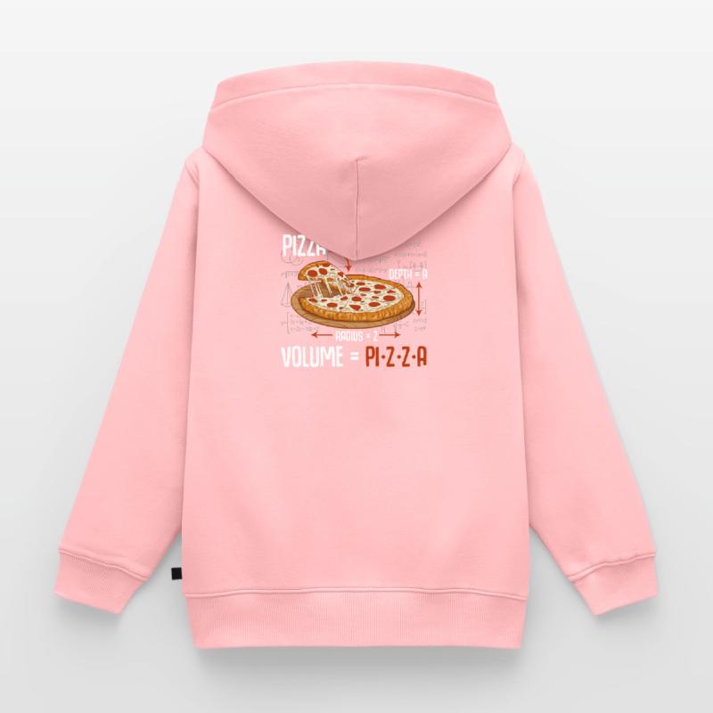 Pizza math formula physics science Kids Premium Organic Zip-up Hoodie