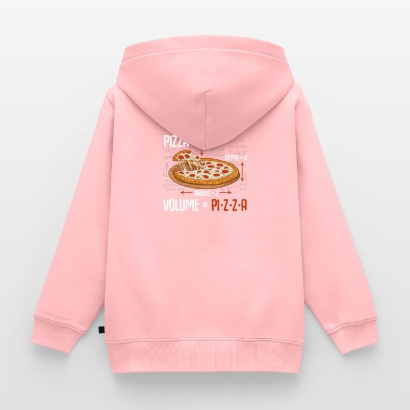 Pizza math formula physics science Kids Premium Organic Zip-up Hoodie
