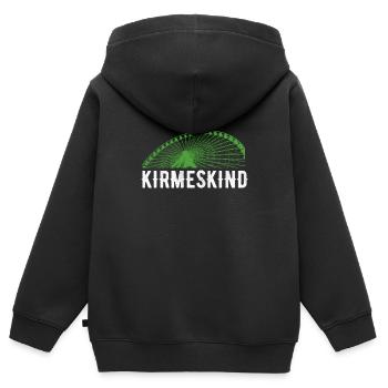 Jahrmarkt Kirmes Kirmeskind Rummelplatz Riesenrad - Kinder Premium Organic Zip Hoodie - Schwarz - Hinten - AI Model Kid Male (0cm)