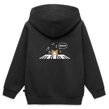 Piano orgue organiste orgue - Sweat Premium à capuche zippé enfant bio - noir - Dos - AI Model Kid Male (0cm)