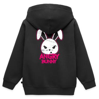 Hase Bößes Kaninchen Horror Halloween Ostern - Kinder Premium Organic Zip Hoodie - Schwarz - Hinten - AI Model Kid Male (0cm)