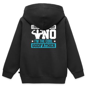 Patenonkel Taufpate Taufe Pate - Kinder Premium Organic Zip Hoodie - Schwarz - Hinten - AI Model Kid Male (0cm)
