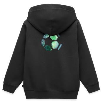Fußball Fussball - Kinder Premium Organic Zip Hoodie - Schwarz - Hinten - AI Model Kid Male (0cm)