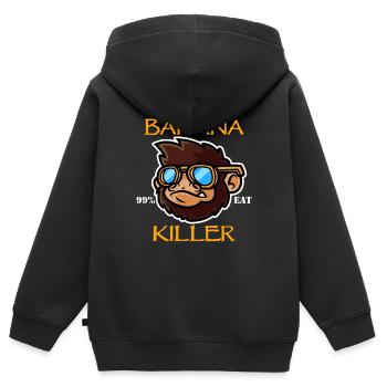 Banana killer - Kids Premium Organic Zip-up Hoodie - black - Back - AI Model Kid Male (0cm)