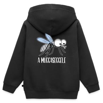 Schwäbisch Spruch Schwarzwald Schwabe Mücke - Kinder Premium Organic Zip Hoodie - Schwarz - Hinten - AI Model Kid Male (0cm)