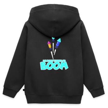 Feuerwerk Sylvster Neujahr Party - Kinder Premium Organic Zip Hoodie - Schwarz - Hinten - AI Model Kid Male (0cm)