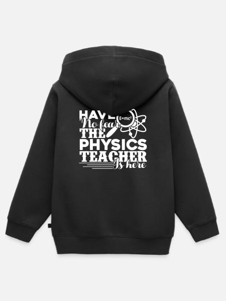 Physiklehrer Der Physiklehrer ist da - Kinder Premium Organic Zip Hoodie - Schwarz