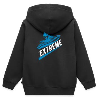 Jetski Jetski Kinder Jetski Zubehör - Kinder Premium Organic Zip Hoodie - Schwarz - Hinten - AI Model Kid Male (0cm)