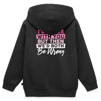 Sarkasmus Ironie Humor - Kinder Premium Organic Zip Hoodie - Schwarz - Hinten - AI Model Kid Male (0cm)