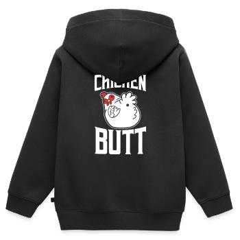Chicken Huhn Chickens Farm - Kinder Premium Organic Zip Hoodie - Schwarz - Hinten - AI Model Kid Male (0cm)