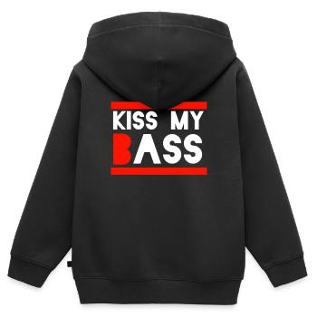 Festival techno techno Techo musique - Sweat Premium à capuche zippé enfant bio - noir - Dos - AI Model Kid Male (0cm)