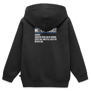 Meteorologe Definition Wetter Meteorologie - Kinder Premium Organic Zip Hoodie - Schwarz - Hinten - AI Model Kid Male (0cm)