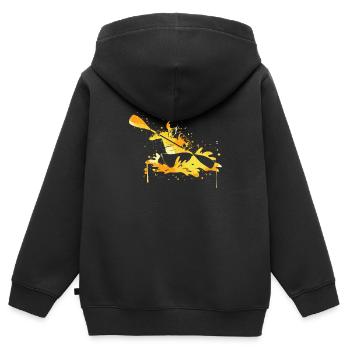 Kajak Kayak Kajaker - Kinder Premium Organic Zip Hoodie - Schwarz - Hinten - AI Model Kid Male (0cm)