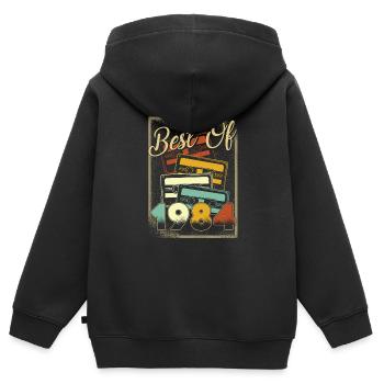 BEST OF 1984 - Kids Premium Organic Zip-up Hoodie - black - Back - AI Model Kid Male (0cm)