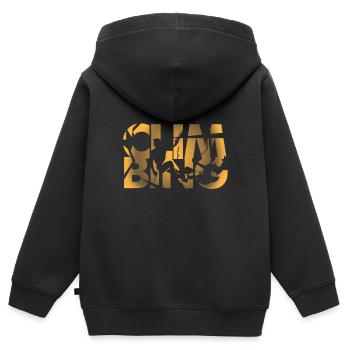 Klettern Klettern Kinder Klettern - Kinder Premium Organic Zip Hoodie - Schwarz - Hinten - AI Model Kid Male (0cm)