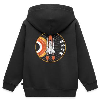 NASA - Kinder Premium Organic Zip Hoodie - Schwarz - Hinten - AI Model Kid Male (0cm)