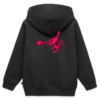 Skorpion Scorpio Sternzeichen - Kinder Premium Organic Zip Hoodie - Schwarz - Hinten - AI Model Kid Male (0cm)