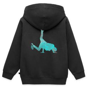 Streetdance Hip Hop Tanz Breakdance Geschenk - Kinder Premium Organic Zip Hoodie - Schwarz - Hinten - AI Model Kid Male (0cm)