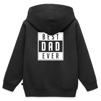 Bester Papa - Kinder Premium Organic Zip Hoodie - Schwarz - Hinten - AI Model Kid Male (0cm)