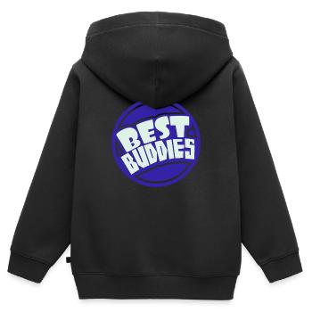 Meilleurs amis - Sweat Premium à capuche zippé enfant bio - noir - Dos - AI Model Kid Male (0cm)