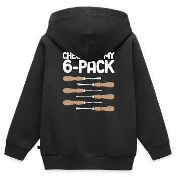 Funny whiting wood carving carpentry for - Kids Premium Organic Zip-up Hoodie - black - Back - AI Model Kid Male (0cm)