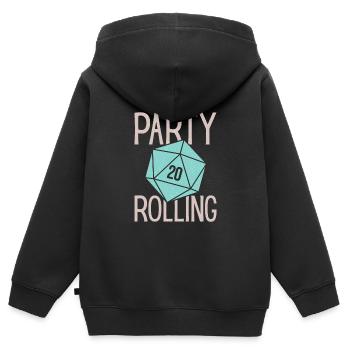 Funny Dungeon Crawler Dice Set Pen and Paper - Kids Premium Organic Zip-up Hoodie - black - Back - AI Model Kid Male (0cm)
