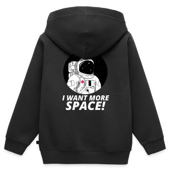 Astronaut Weltall Geschenk Nasa Lustig Geburtstag - Kinder Premium Organic Zip Hoodie - Schwarz - Hinten - AI Model Kid Male (0cm)