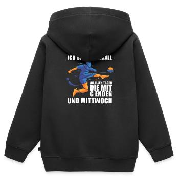 Fußball Fussball - Kinder Premium Organic Zip Hoodie - Schwarz - Hinten - AI Model Kid Male (0cm)