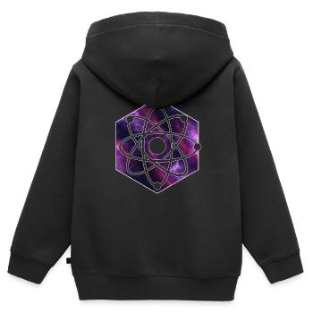Physique - Sweat Premium à capuche zippé enfant bio - noir - Dos - AI Model Kid Male (0cm)