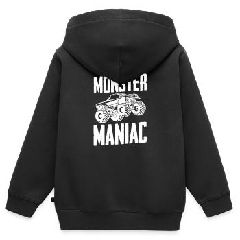 Monstertruck - Kinder Premium Organic Zip Hoodie - Schwarz - Hinten - AI Model Kid Male (0cm)