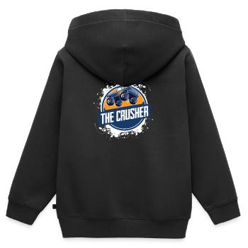 Monstertruck - Kinder Premium Organic Zip Hoodie - Schwarz - Hinten - AI Model Kid Male (0cm)