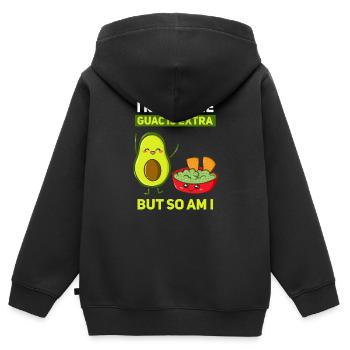 Guacamole Guac Avocado Dip Vegan - Kinder Premium Organic Zip Hoodie - Schwarz - Hinten - AI Model Kid Male (0cm)