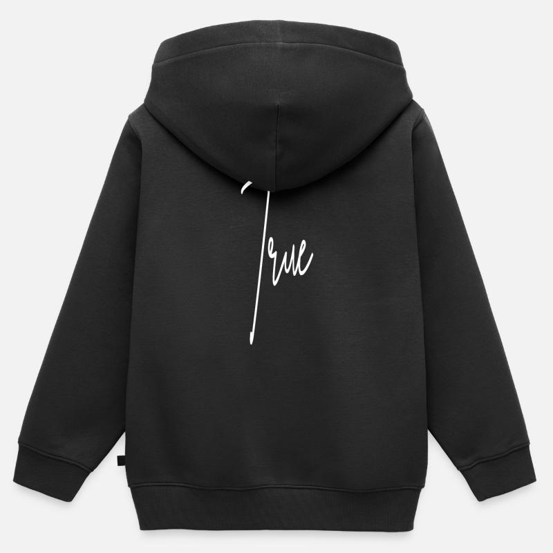 True Statement Wahrheit - Kinder Premium Organic Zip Hoodie - Schwarz